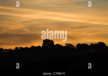 Lever de soleil sur l'Angleterre Kings Village Sutton Banque D'Images