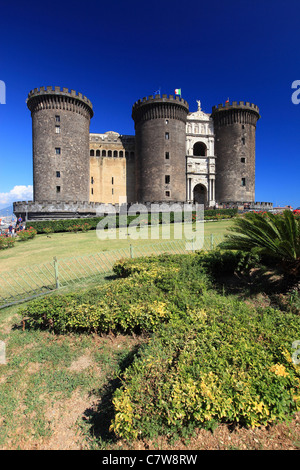 L'Italie, Campanie, Naples, le château Maschio Angioino Banque D'Images