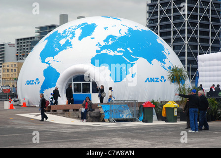 L'affichage de la Coupe du Monde de Rugby 2011, Auckland, Nouvelle-Zélande. Banque D'Images