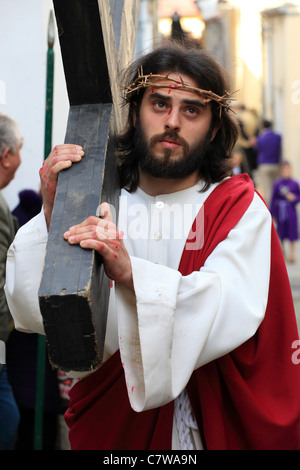 L'Italie, la Basilicate, Barile, Chemin de Croix, Procession Banque D'Images