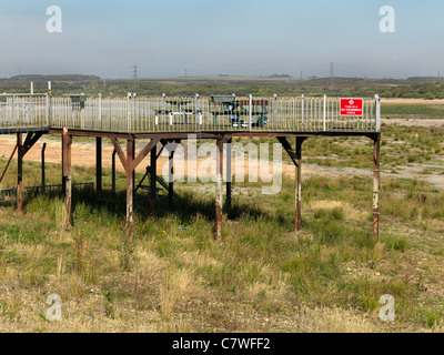 Barrage Chasewater avec de l'eau très bas Banque D'Images