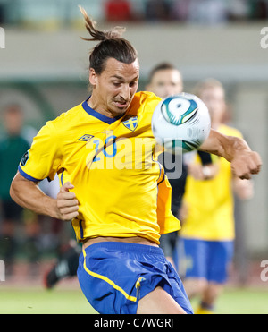 La Hongrie et la Suède (2:1) l'UEFA Euro 2012 match de football Banque D'Images