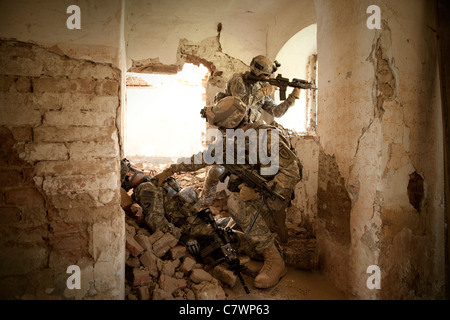 Les Rangers de l'armée américaine en Afghanistan La lutte contre la scène. Banque D'Images