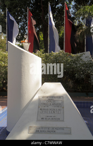 Managua Nicaragua,Central Park,Area Monumental,Carlos Fonseca Amador,Sandinista National Liberation Front,FSLN fondateur,révolutionnaire héros,mémorial,ete Banque D'Images