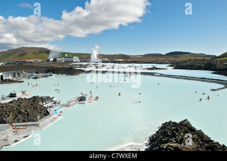 Le Blue Lagoon, près de Reykjavik en Islande. Banque D'Images