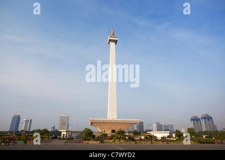 Monument National (MONAS) dans la région de Merdeka Square, Jakarta, Java, Indonésie Banque D'Images