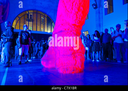 Paris, France, manifestations publiques, Nuit Blanche, Nuit Blanche, les effets d'éclairage dans une galerie d'Art,'Le Ye-ti', Crédit : Fred Sapey-Triomphe Banque D'Images