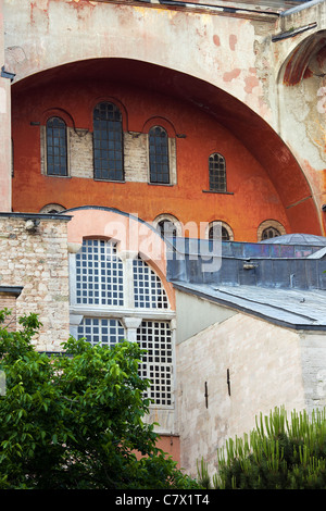 Détails de l'architecture byzantine Sainte-Sophie (l'église de la Sainte Sagesse ou Ayasofya en turc) à Istanbul, Turquie Banque D'Images