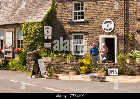 Le Swaledale de boutique de lainages à Muker dans Swaledale dans Yorkshire du Nord , Angleterre , Angleterre , Royaume-Uni Banque D'Images