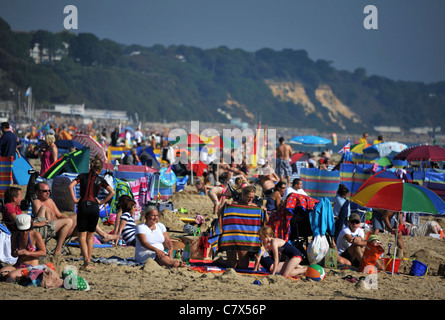 UK, Régions du Royaume-Uni profiter le plus chaud pour démarrer l'enregistrement sur Octobre. Plage de Sandbanks dans le Dorset. Photo : SERVICE DE PRESSE DE DORSET Banque D'Images