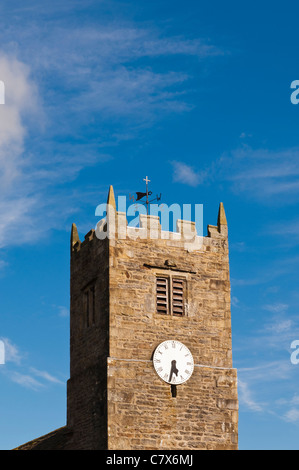 Le clocher de l'Église à Muker dans Swaledale dans Yorkshire du Nord , Angleterre , Angleterre , Royaume-Uni Banque D'Images