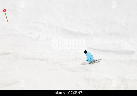 Ski et ski d'en haut Banque D'Images