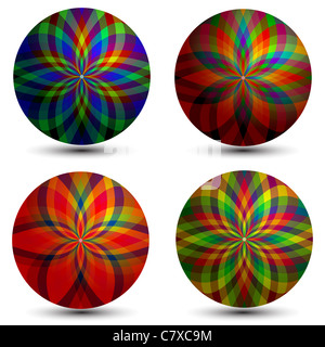 Bulles géométriques en trois dimensions, abstract vector art illustration Banque D'Images