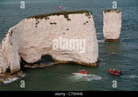 L'Old Harry Rocks, Dorset, UK Banque D'Images