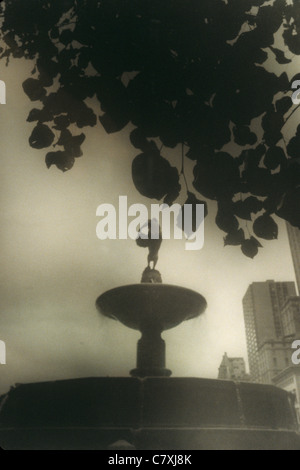 Statue par Plaza Hotel, New York City, Banque D'Images