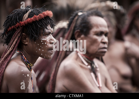 Les femmes, Dani Baliem Valley, en Papouasie occidentale, en Indonésie Banque D'Images