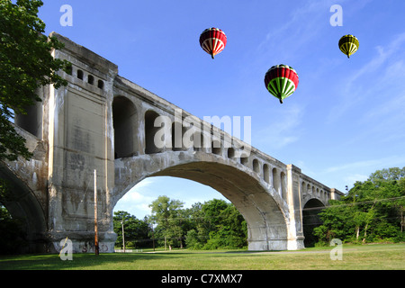 Les quatre gros pont de chemin de fer, Sidney de l'Ohio. Il a réalisé depuis 1923 de la circulation ferroviaire Banque D'Images