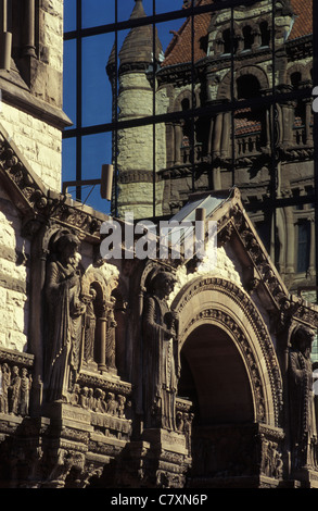 États-unis, Massachusetts, Boston : Ancienne église du Sud compte sur la construction Banque D'Images