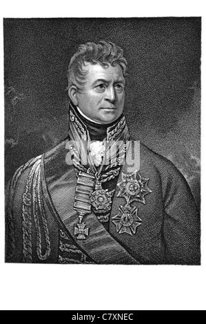 Le lieutenant général Sir Thomas Picton 1758 Welsh 1815 Officier de l'armée britannique rank courage Guerre Péninsulaire Bataille de Waterloo command Banque D'Images