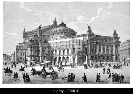 Paris Opera Paris France Louis XIV Académie d'Opéra Royale de Musique National de square Banque D'Images