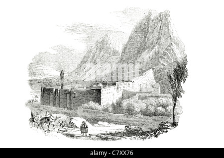 La montagne de Sinaï, l'Horeb Musa Gabal Musa Jabal Moïse Mountain Saint Catherine, péninsule du Sinaï, Égypte dix commandements l'UNESCO Banque D'Images