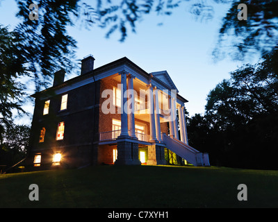 Canada,Ontario,Queenston, néo-grec Willowbank est une maison construite en 1834 et désignée comme un lieu historique national au Canada Banque D'Images