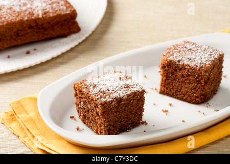 Castagnaccio, Gâteau traditionnel italien fabriqué à partir de la châtaigne Banque D'Images