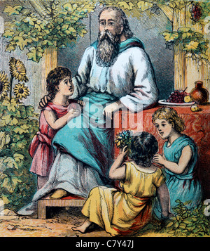 Histoires de la Bible- Illustration de Proverbes de Salomon IV Banque D'Images