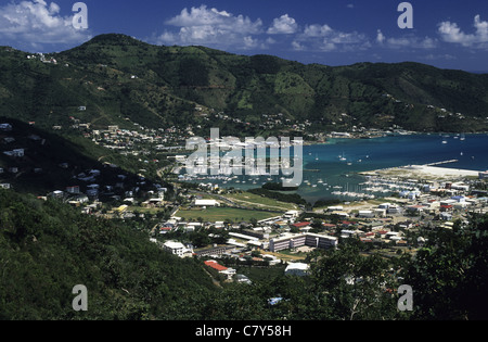 Îles Vierges britanniques, Tortola, Road Town Banque D'Images