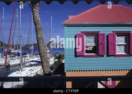 Îles Vierges britanniques, Tortola, Sopers Hole Banque D'Images