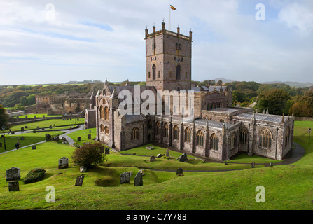 La Cathédrale de St David's, Pembrokeshire, Pays de Galles Banque D'Images
