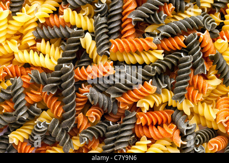 Spirale de couleur tri-écran couvrant les pâtes Banque D'Images