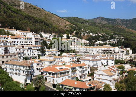 Le Pueblo Blanco ou blanc ville de Mijas, près de Malaga, Espagne Banque D'Images