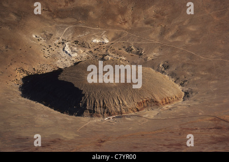 USA, Arizona, Meteor Crater, vue aérienne Banque D'Images