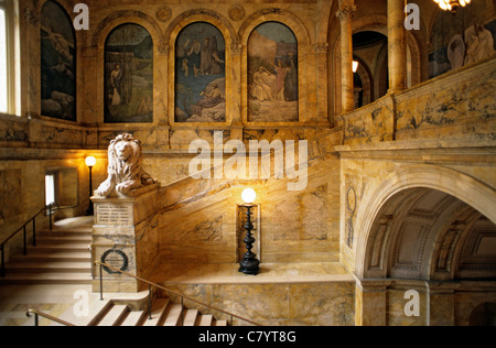 États-unis, Massachusetts, Boston, l'entrée de la bibliothèque publique Banque D'Images