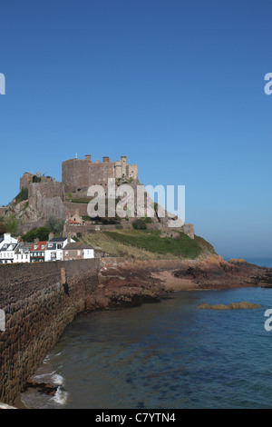 Château Mont Orgueil, Jersey Banque D'Images