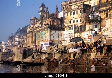 Dasaswamededh Gath, Benares, Inde Banque D'Images