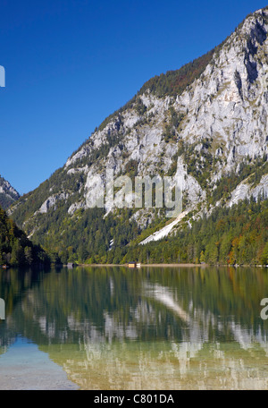 Le lac glacier, lac Leopoldsteiner, Autriche Banque D'Images