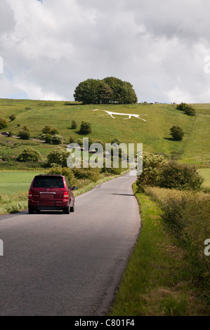 White Horse au Hackpen Hill, Wiltshire, Royaume-Uni Banque D'Images