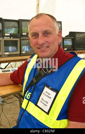 Brian Schofield- Security manager au festival de Glastonbury 2003 Banque D'Images