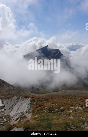 Vue sur la montagne dans les Alpes Banque D'Images