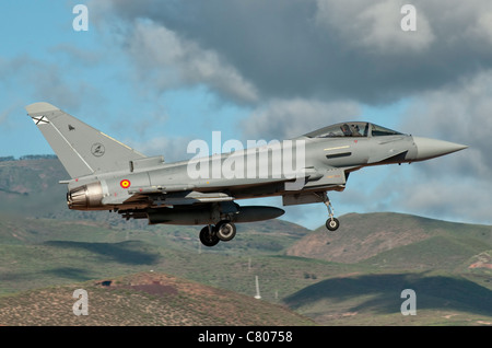 Un Eurofighter Typhoon de la Force aérienne espagnole. Banque D'Images