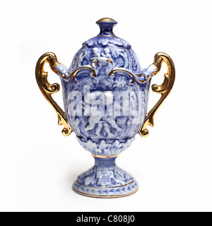 porcelaine vase bleu Banque D'Images