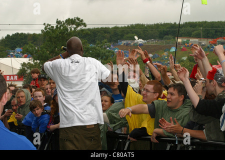L'exécution De La Soul au festival de Glastonbury 2003, Somerset, Angleterre, Royaume-Uni. Banque D'Images