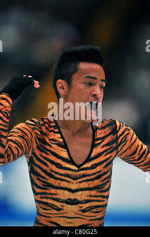 Florent Amodio (FRA) effectue pendant le Japon Open 2011 Banque D'Images