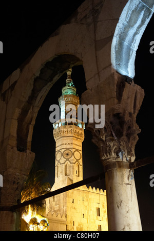 Syrie, Damas, la Mosquée des Omeyyades. Banque D'Images