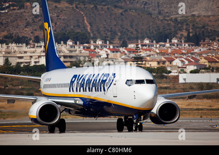 Avion à l'aéroport de Malaga Costa del Sol Andalousie Espagne Banque D'Images