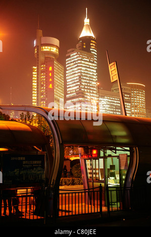 Chine, Shanghai, la place du Peuple Banque D'Images