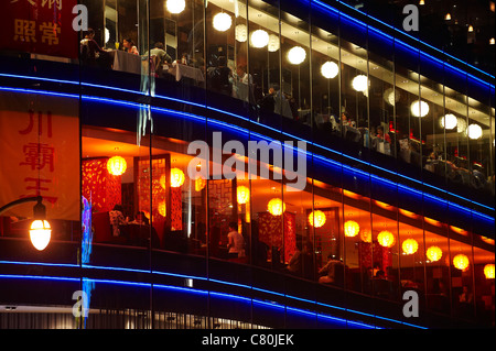 Chine, Shanghai, Nanjing road en restaurant Banque D'Images