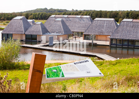 Le centre de visiteurs à l'Brockholes Lancashire Wildlife Trust réserver à Preston, Lancashire, Royaume-Uni. Banque D'Images